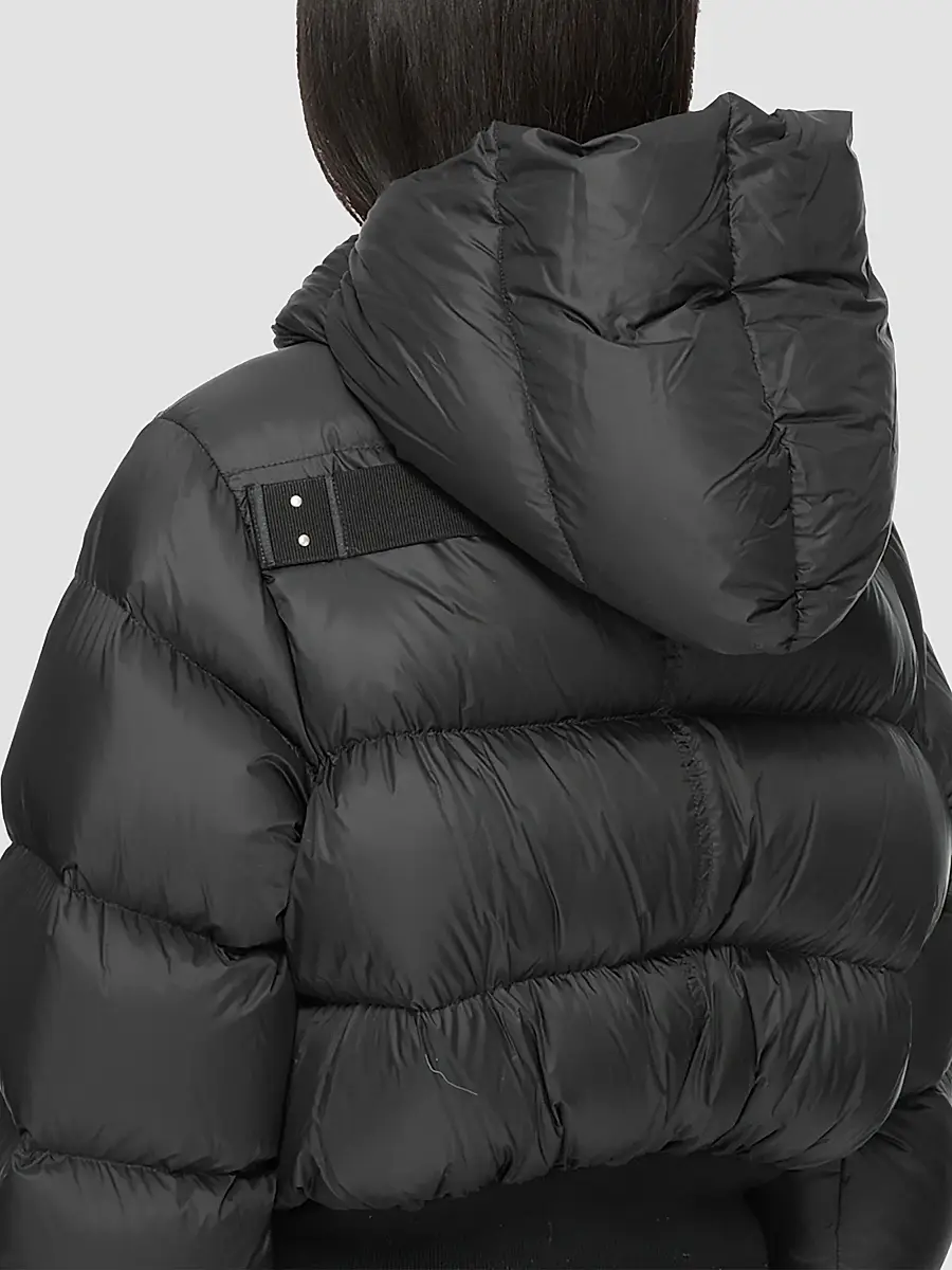 Rick Owens Women's Down Hooded Crop Puffer Jacket | Thumbnail 5
