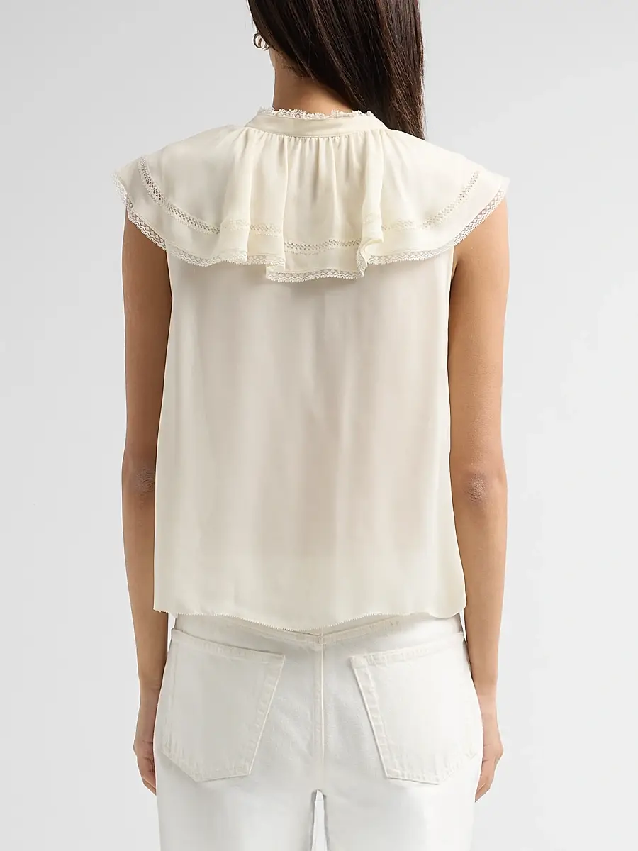 Frame Women's Lace Decor Soirée Silk Top | Thumbnail 3 Frame Women's Lace Decor Soirée Silk Top | Thumbnail 3