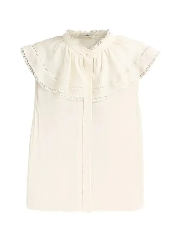 Women's Lace Decor Soirée Silk Top Women's Lace Decor Soirée Silk Top