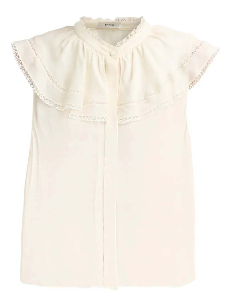 Frame Women's Lace Decor Soirée Silk Top