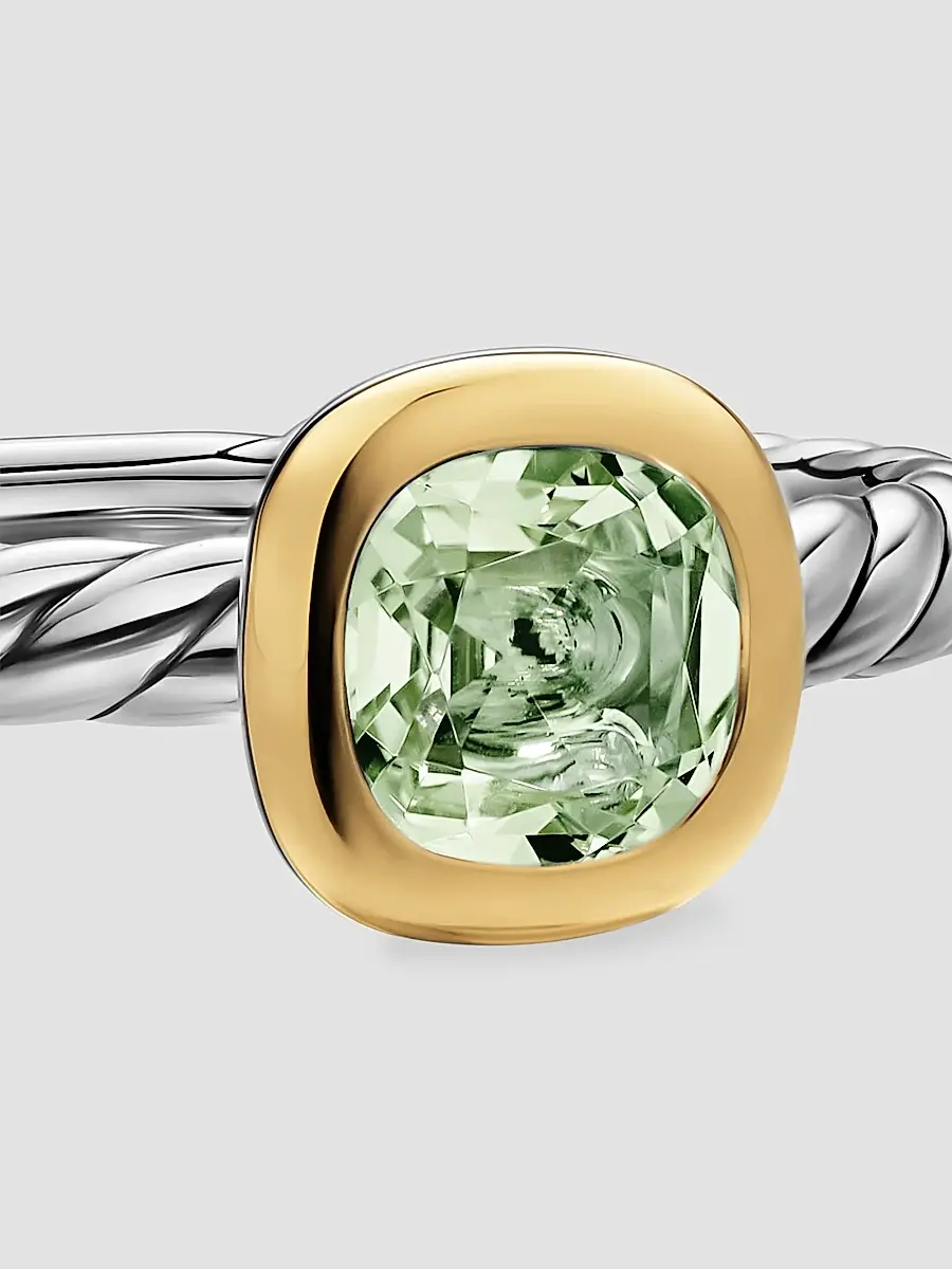 David Yurman Women's DY Mercer Color Cable Ring in Sterling Silver - New Prasiolite | Thumbnail 4 David Yurman Women's DY Mercer Color Cable Ring in Sterling Silver - New Prasiolite | Thumbnail 4