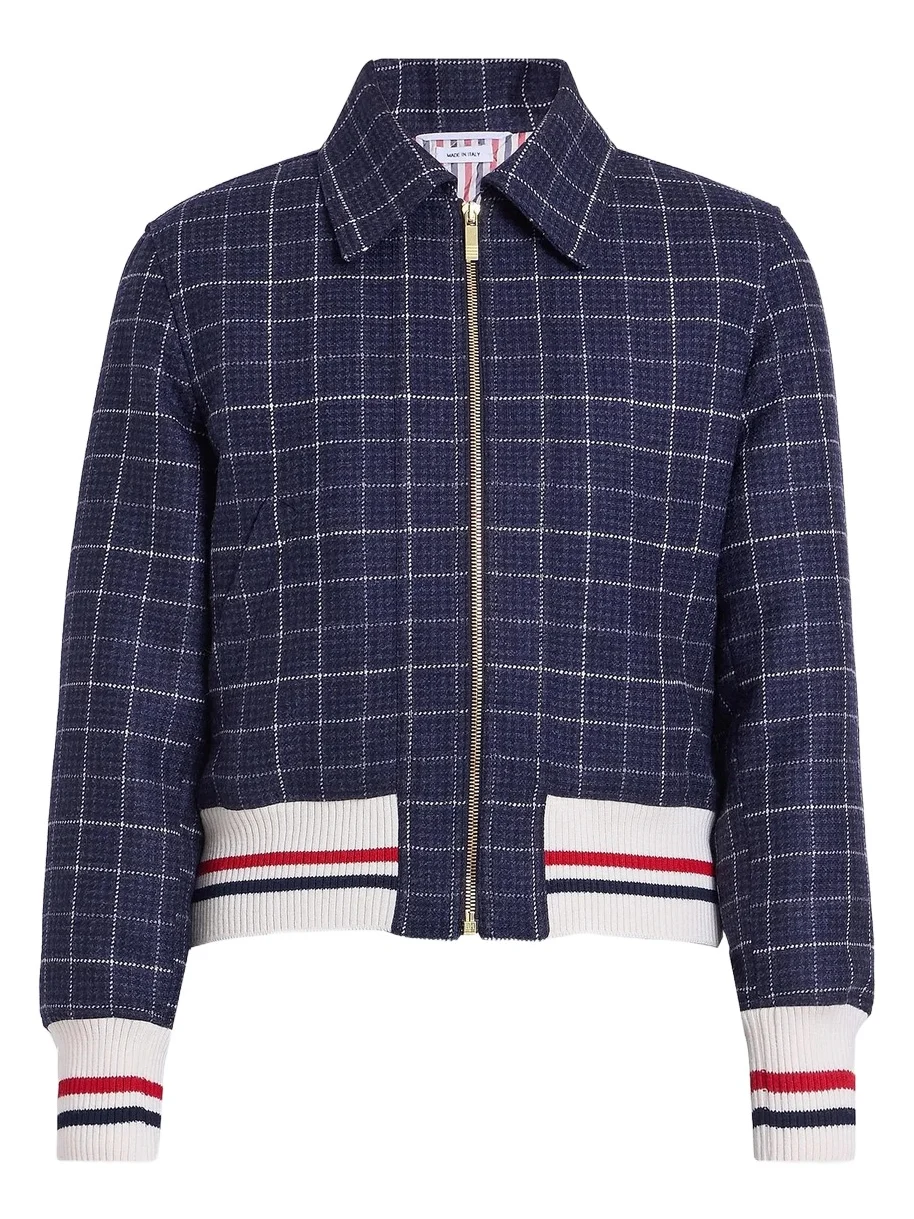 Thom Browne Women's Wool Crop Flight Jacket