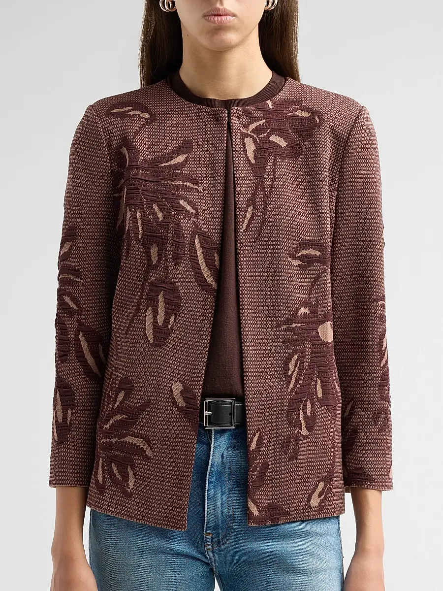Misook Women's Heritage Floral Jacquard Jacket | Thumbnail 5 Misook Women's Heritage Floral Jacquard Jacket | Thumbnail 5