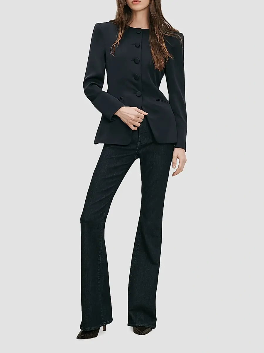 Veronica Beard Women's Wryllen Collarless Jacket | Thumbnail 2 Veronica Beard Women's Wryllen Collarless Jacket | Thumbnail 2