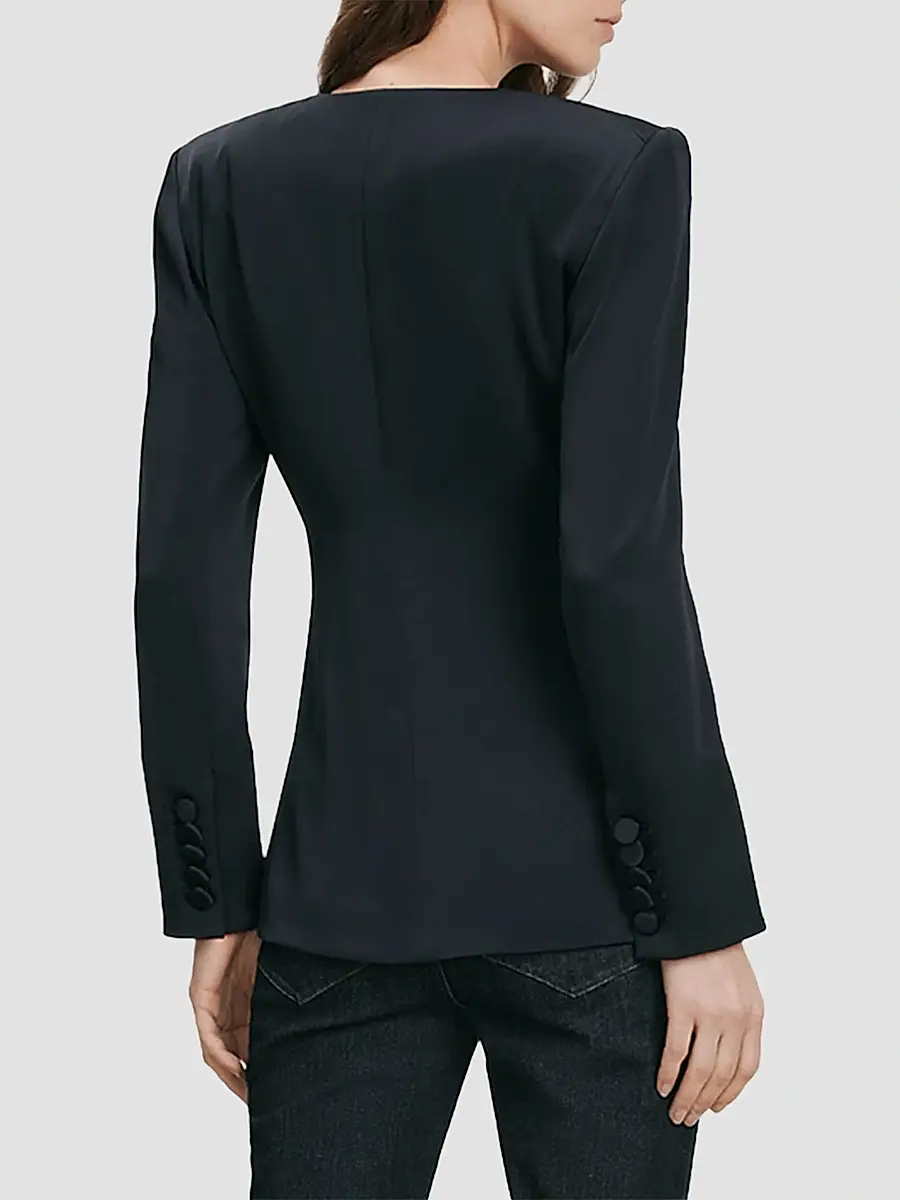 Veronica Beard Women's Wryllen Collarless Jacket | Thumbnail 3 Veronica Beard Women's Wryllen Collarless Jacket | Thumbnail 3