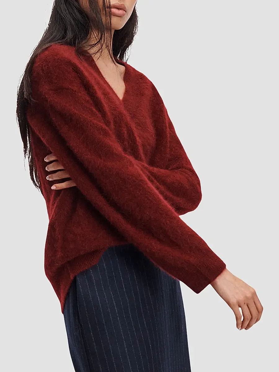 rag & bone Women's Jada V-Neck Cashmere Sweater | Thumbnail 4 rag & bone Women's Jada V-Neck Cashmere Sweater | Thumbnail 4