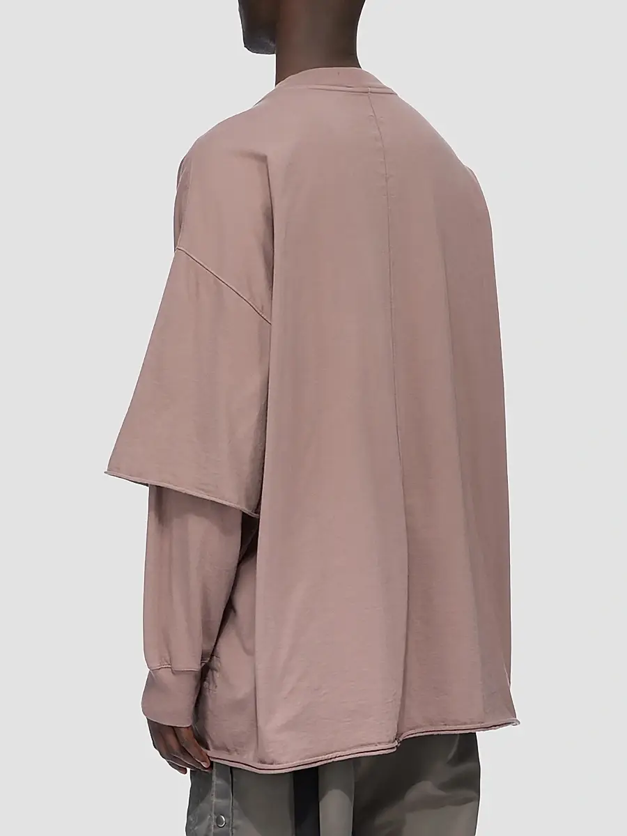 DRKSHDW by Rick Owens Men's Tommy Hustler Cotton Layered Sweatshirt | Thumbnail 3 DRKSHDW by Rick Owens Men's Tommy Hustler Cotton Layered Sweatshirt | Thumbnail 3