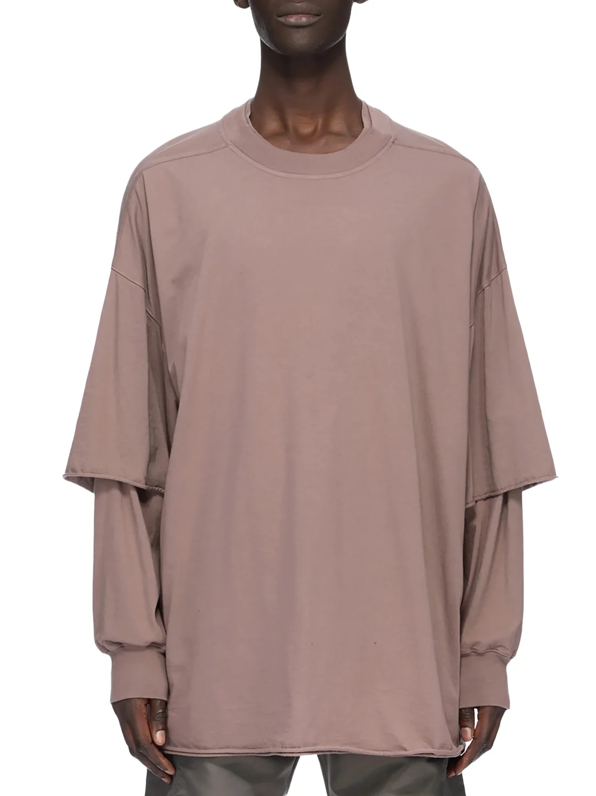 DRKSHDW by Rick Owens Men's Tommy Hustler Cotton Layered Sweatshirt
