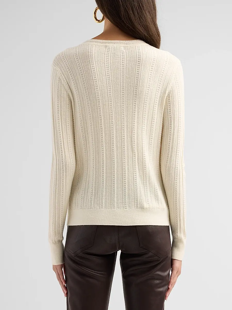 rag & bone Women's Rhodes Wool Crewneck Cardigan | Thumbnail 3 rag & bone Women's Rhodes Wool Crewneck Cardigan | Thumbnail 3