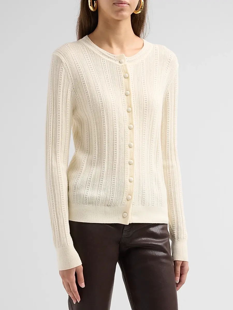 rag & bone Women's Rhodes Wool Crewneck Cardigan | Thumbnail 4 rag & bone Women's Rhodes Wool Crewneck Cardigan | Thumbnail 4
