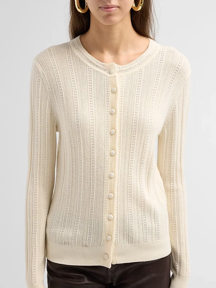 rag & bone Women's Rhodes Wool Crewneck Cardigan | Thumbnail 5 rag & bone Women's Rhodes Wool Crewneck Cardigan | Thumbnail 5