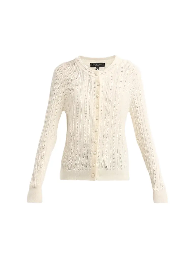 rag & bone Women's Rhodes Wool Crewneck Cardigan