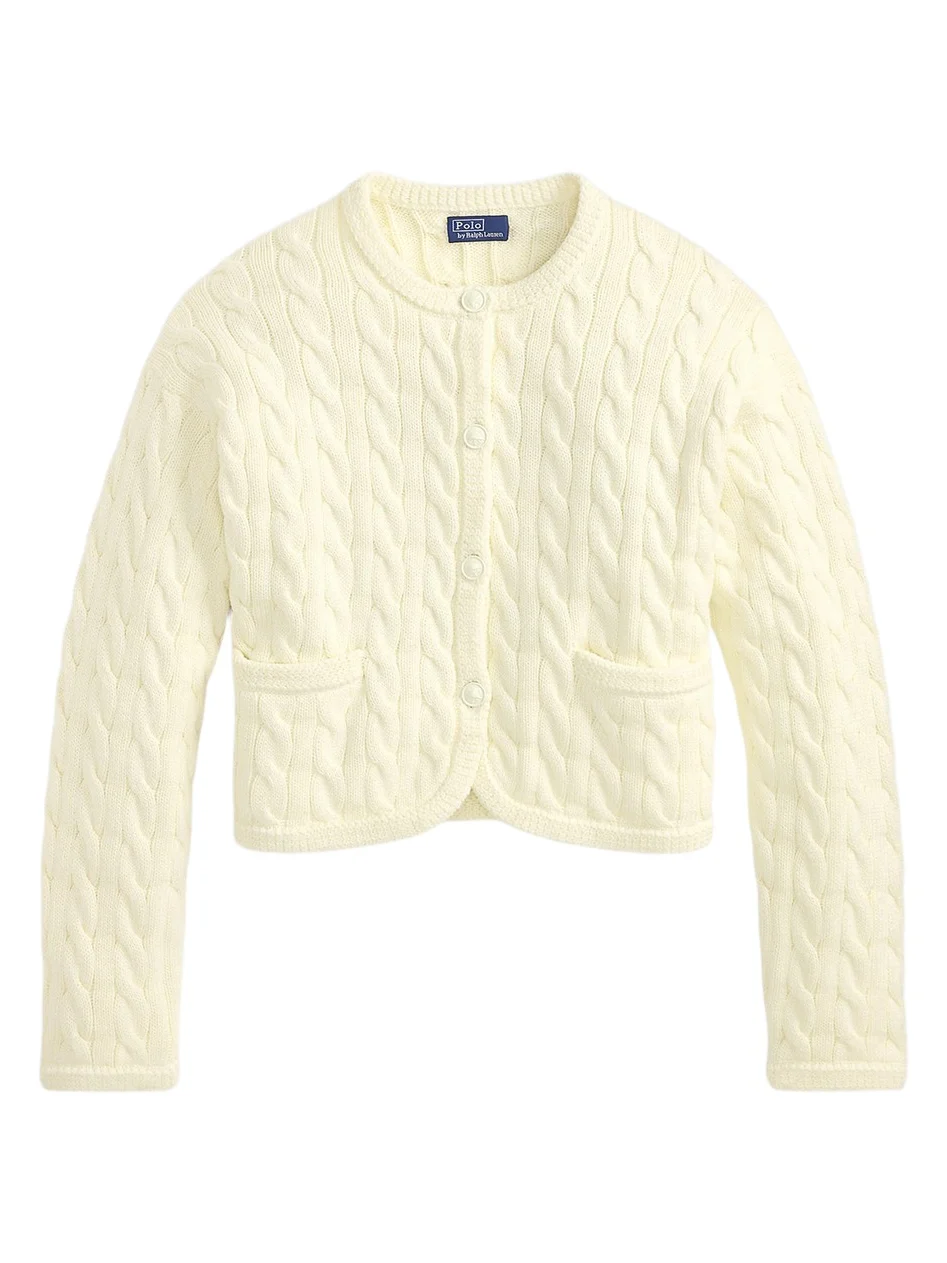 Women's Cable-Knit Cotton-Blend Cardigan Women's Cable-Knit Cotton-Blend Cardigan