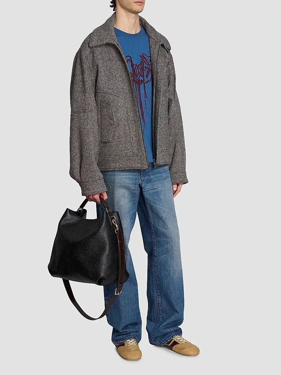 Dries Van Noten Men's Carter Leather Shoulder Bag | Thumbnail 2 Dries Van Noten Men's Carter Leather Shoulder Bag | Thumbnail 2