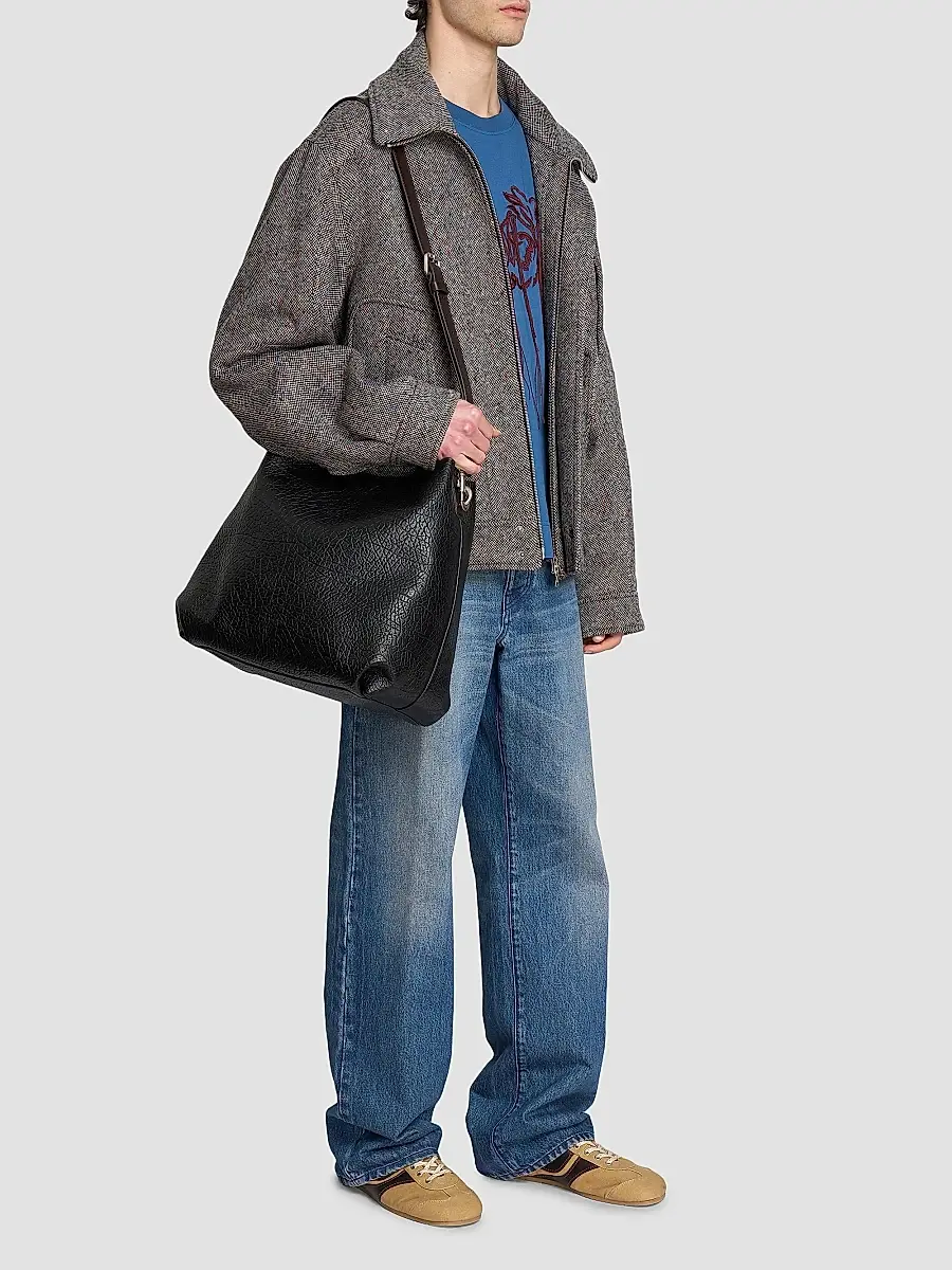 Dries Van Noten Men's Carter Leather Shoulder Bag | Thumbnail 3 Dries Van Noten Men's Carter Leather Shoulder Bag | Thumbnail 3