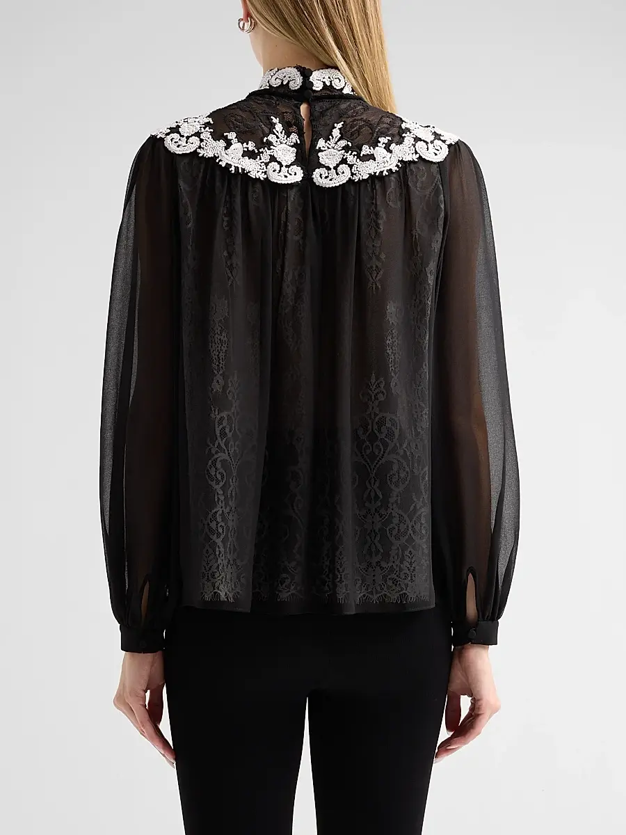 Kobi Halperin Women's Teagan Lace-Embroidered Blouse | Thumbnail 3 Kobi Halperin Women's Teagan Lace-Embroidered Blouse | Thumbnail 3