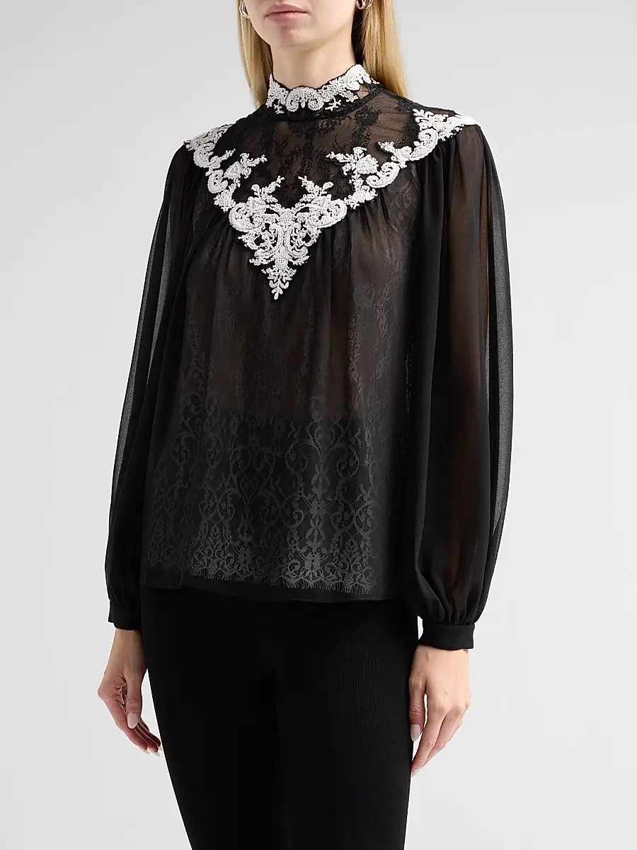 Kobi Halperin Women's Teagan Lace-Embroidered Blouse | Thumbnail 4 Kobi Halperin Women's Teagan Lace-Embroidered Blouse | Thumbnail 4