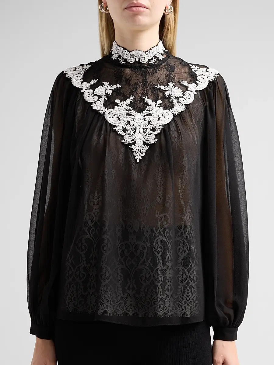 Kobi Halperin Women's Teagan Lace-Embroidered Blouse | Thumbnail 5 Kobi Halperin Women's Teagan Lace-Embroidered Blouse | Thumbnail 5