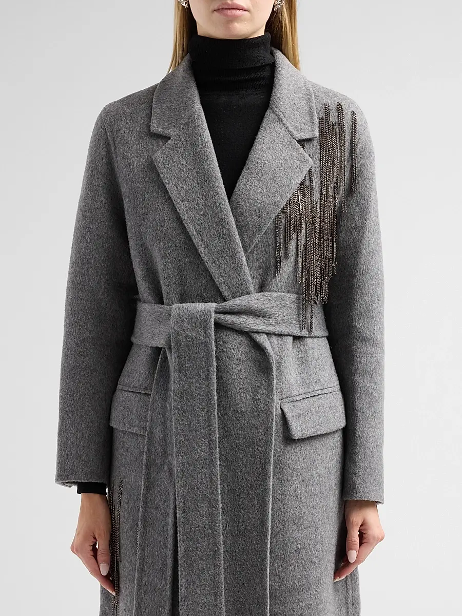 Kobi Halperin Women's Sydni Embellished Fringe Coat | Thumbnail 5