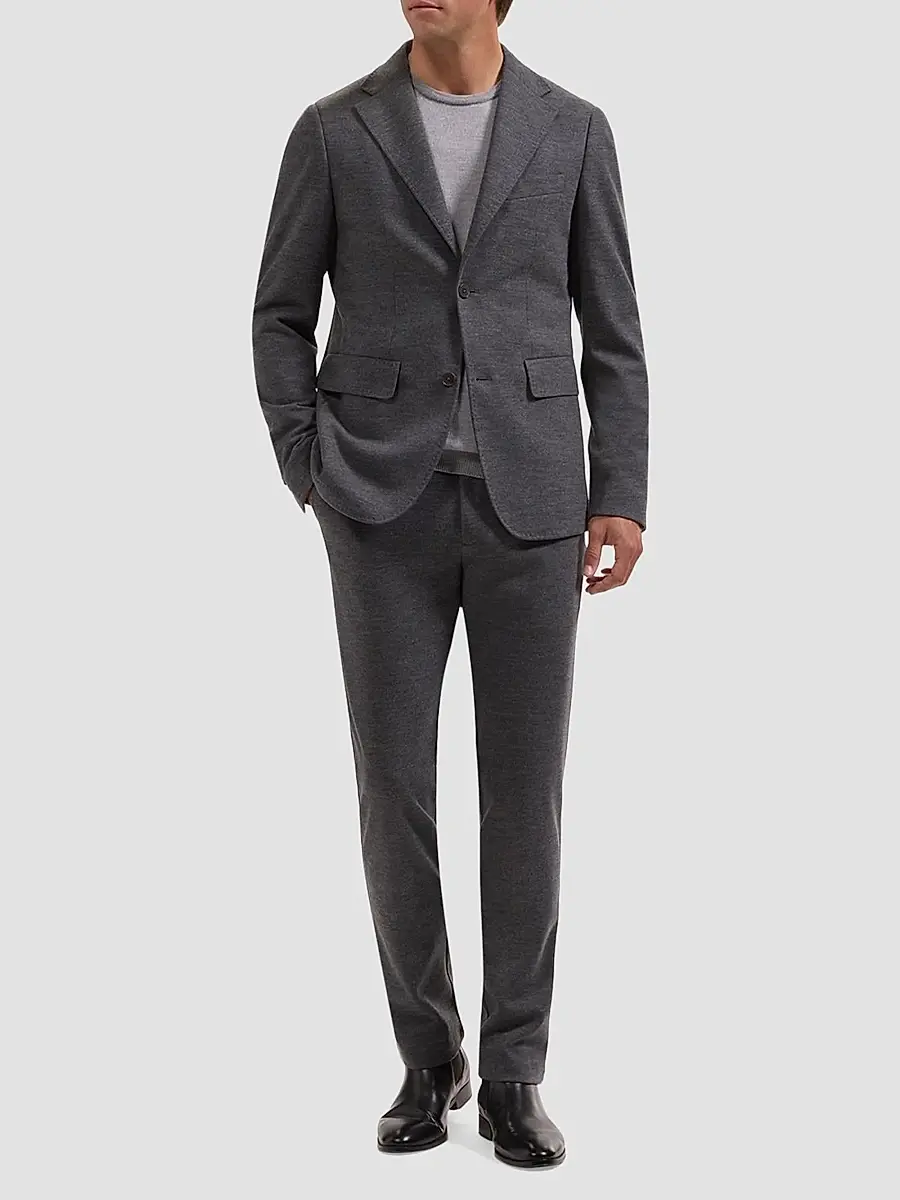 Bugatchi Men's Wool-Nylon Single-Breasted Blazer | Thumbnail 2 Bugatchi Men's Wool-Nylon Single-Breasted Blazer | Thumbnail 2