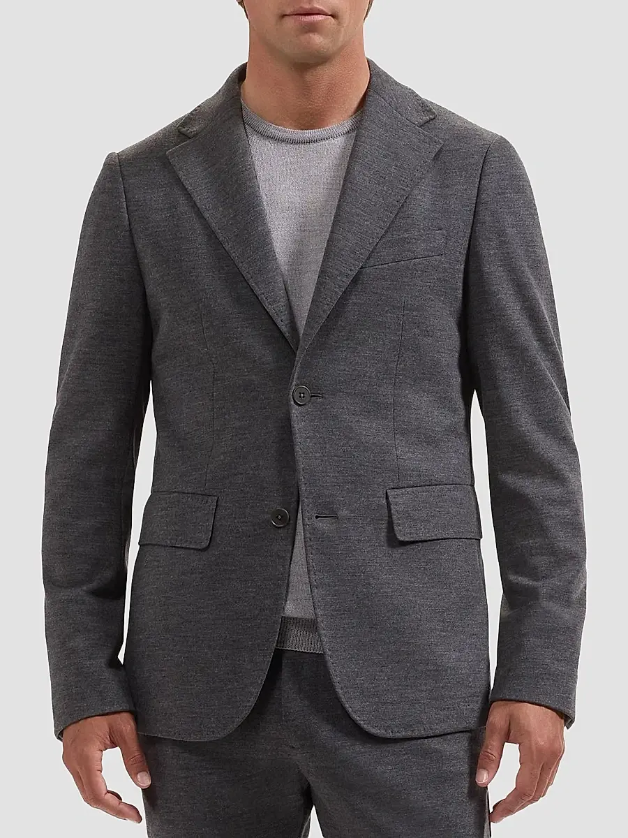 Bugatchi Men's Wool-Nylon Single-Breasted Blazer | Thumbnail 4 Bugatchi Men's Wool-Nylon Single-Breasted Blazer | Thumbnail 4