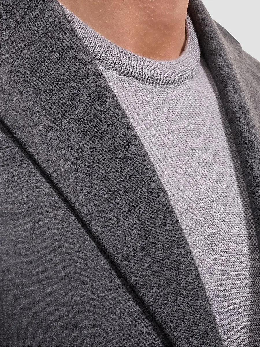 Bugatchi Men's Wool-Nylon Single-Breasted Blazer | Thumbnail 6 Bugatchi Men's Wool-Nylon Single-Breasted Blazer | Thumbnail 6