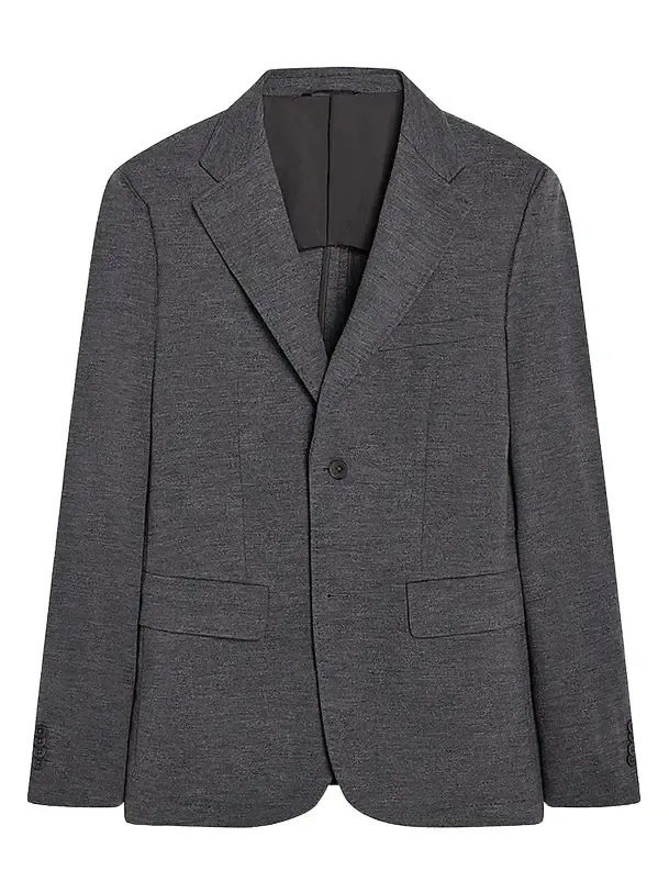 Men's Wool-Nylon Single-Breasted Blazer