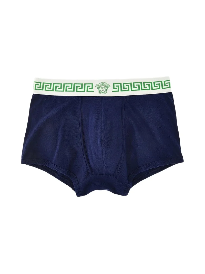 Versace Men's Medusa Head Greco-Trim Trunk Brief