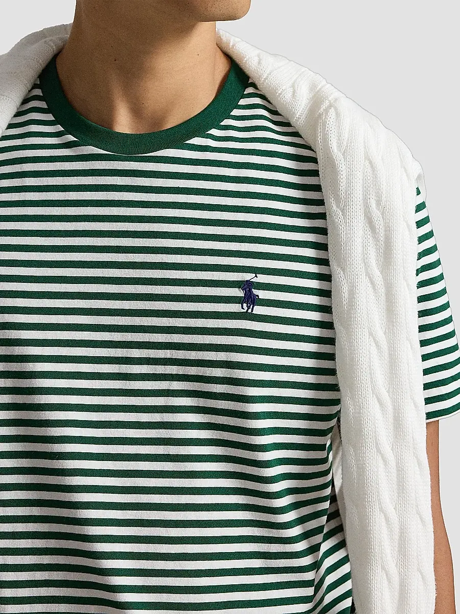 Polo Ralph Lauren Men's Classic-Fit Striped Jersey T-Shirt | Thumbnail 4 Polo Ralph Lauren Men's Classic-Fit Striped Jersey T-Shirt | Thumbnail 4