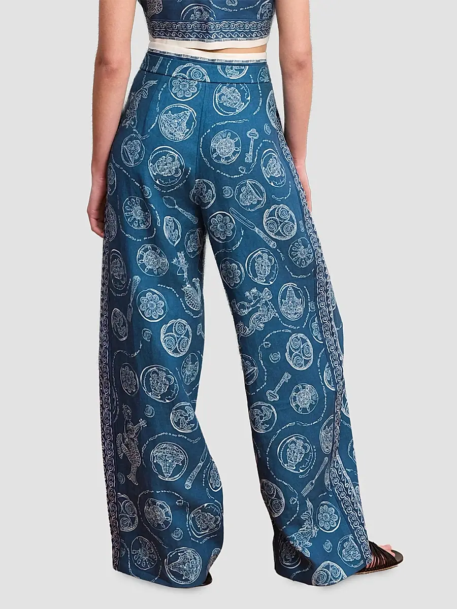 ALÉMAIS Women's Lucky Floral Pleated Trousers | Thumbnail 3 ALÉMAIS Women's Lucky Floral Pleated Trousers | Thumbnail 3