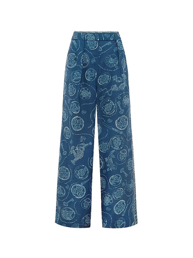 ALÉMAIS Women's Lucky Floral Pleated Trousers