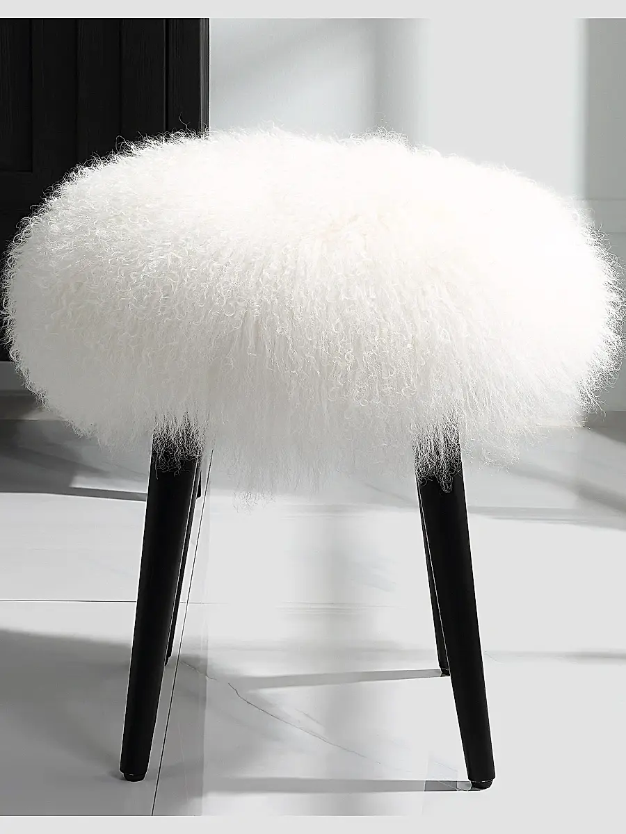 The Uttermost Co Wooly Accent Stool | Thumbnail 3 The Uttermost Co Wooly Accent Stool | Thumbnail 3