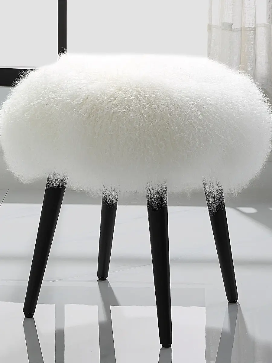 The Uttermost Co Wooly Accent Stool | Thumbnail 4 The Uttermost Co Wooly Accent Stool | Thumbnail 4