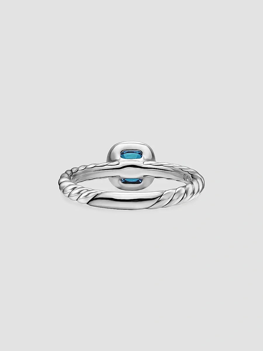 David Yurman Women's DY Mercer Color Cable Ring in Sterling Silver - Hampton Blue Topaz | Thumbnail 5 David Yurman Women's DY Mercer Color Cable Ring in Sterling Silver - Hampton Blue Topaz | Thumbnail 5