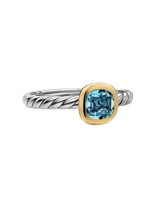 Women's DY Mercer Color Cable Ring in Sterling Silver - Hampton Blue Topaz Women's DY Mercer Color Cable Ring in Sterling Silver - Hampton Blue Topaz