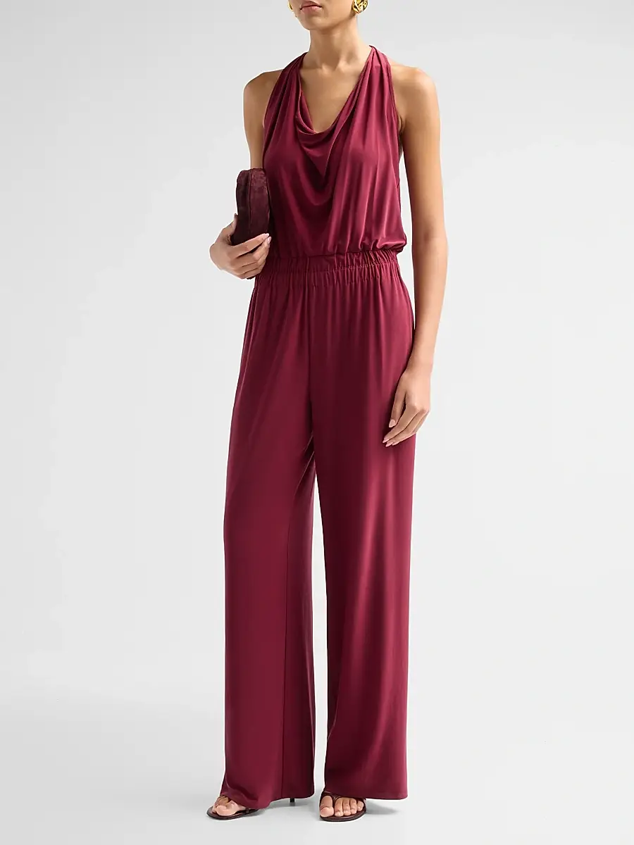 Ramy Brook Women's Stephanie Halterneck Jersey Jumpsuit | Thumbnail 4 Ramy Brook Women's Stephanie Halterneck Jersey Jumpsuit | Thumbnail 4