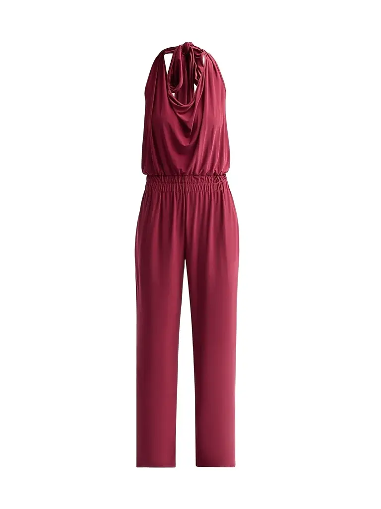 Ramy Brook Women's Stephanie Halterneck Jersey Jumpsuit