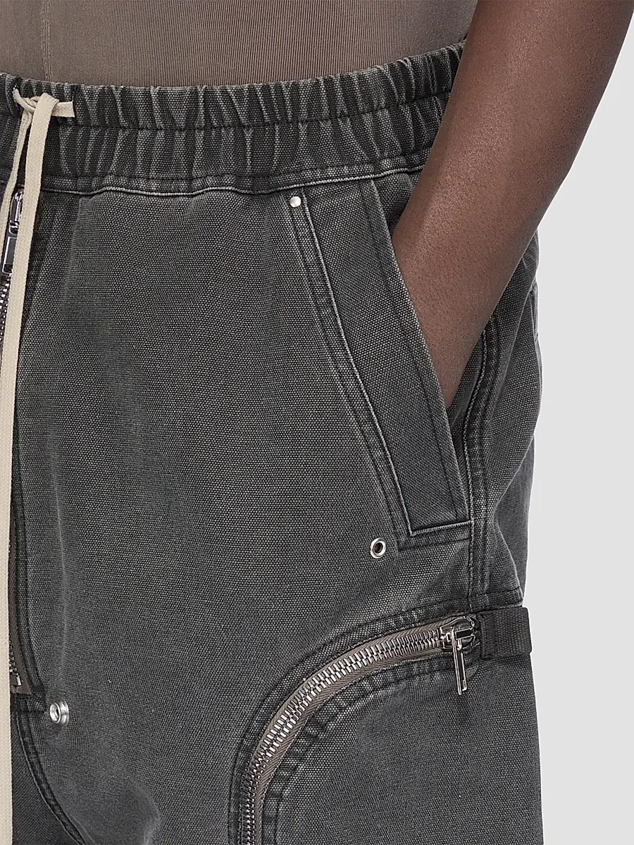 DRKSHDW by Rick Owens Men's Bauhaus Denim Track Shorts | Thumbnail 7