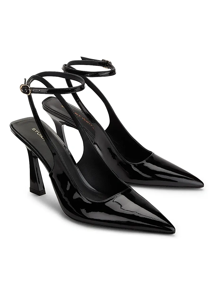Stuart Weitzman Women's Pump Vinnie 85MM Patent Leather Pumps | Thumbnail 2 Stuart Weitzman Women's Pump Vinnie 85MM Patent Leather Pumps | Thumbnail 2