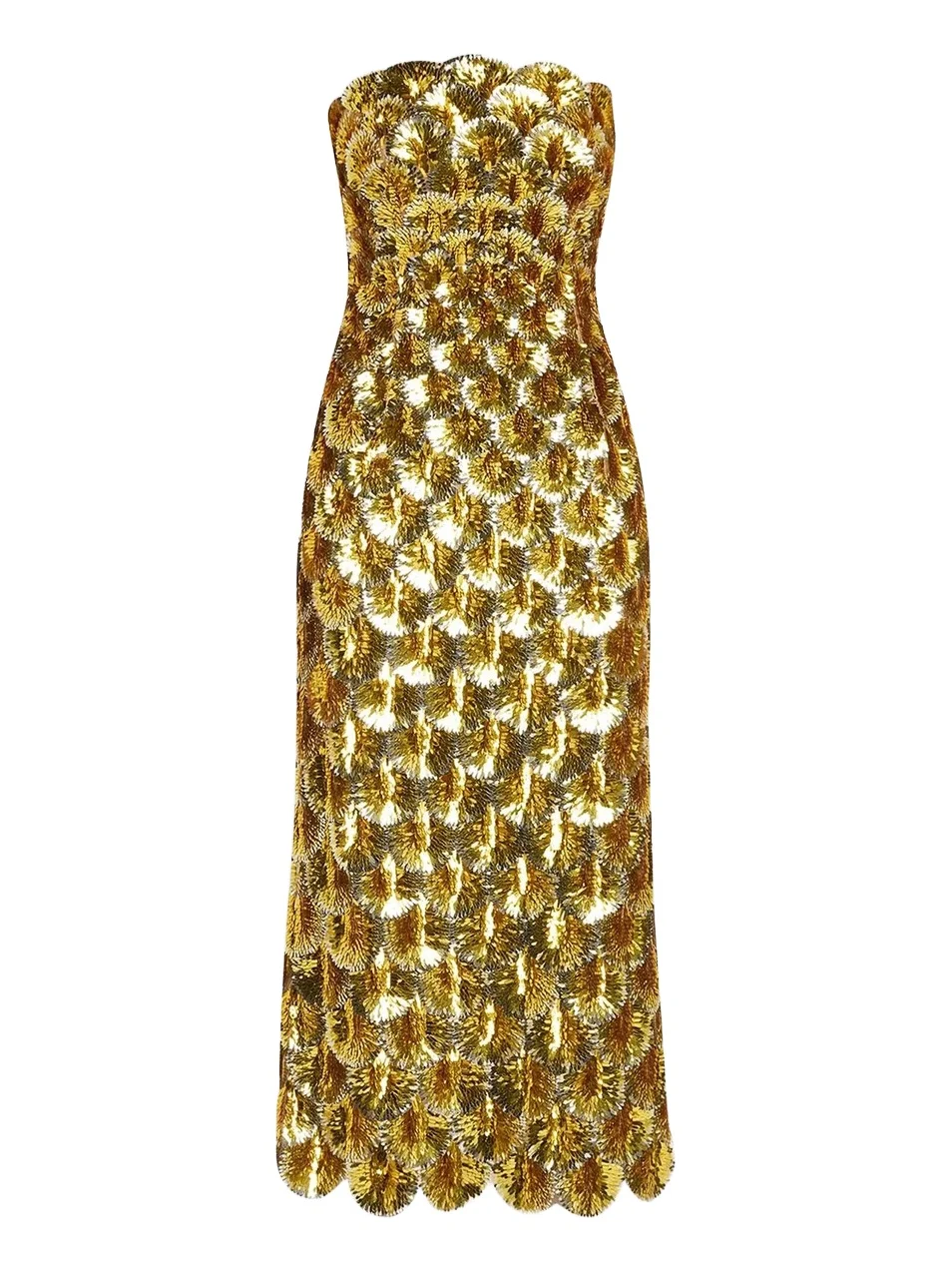 Women's Strapless Scallop Embroidered Cocktail Dress Women's Strapless Scallop Embroidered Cocktail Dress