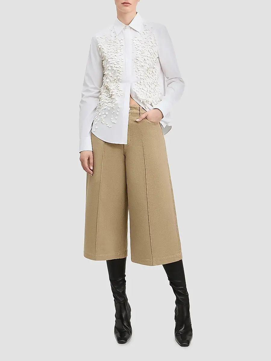 Derek Lam Women's Kehlani Sequin-Embellished Cotton Poplin Shirt | Thumbnail 2 Derek Lam Women's Kehlani Sequin-Embellished Cotton Poplin Shirt | Thumbnail 2