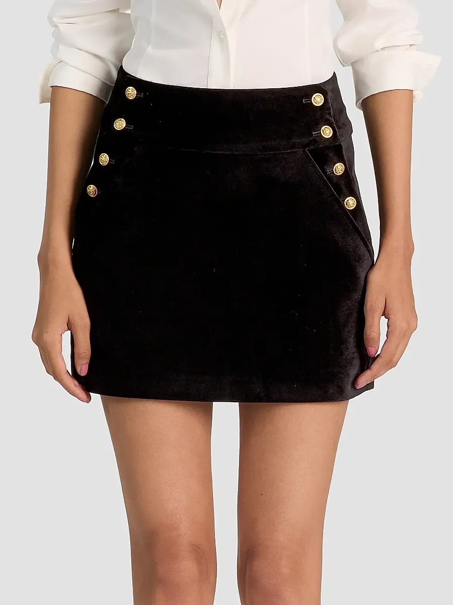 Alice + Olivia Women's Donald High-Rise Mini Skirt | Thumbnail 3 Alice + Olivia Women's Donald High-Rise Mini Skirt | Thumbnail 3