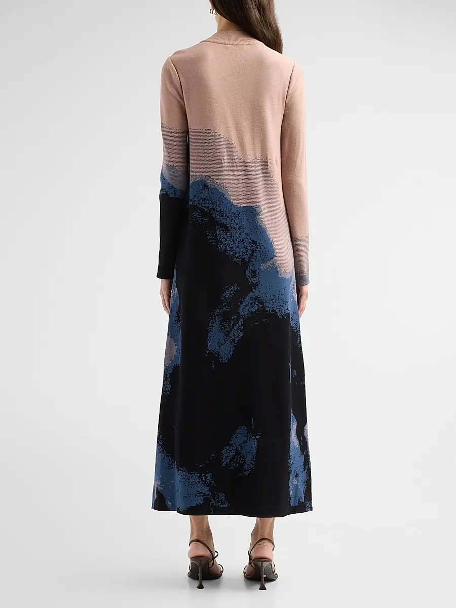 Misook Women's Landscape A-Line Maxi Dress | Thumbnail 3 Misook Women's Landscape A-Line Maxi Dress | Thumbnail 3