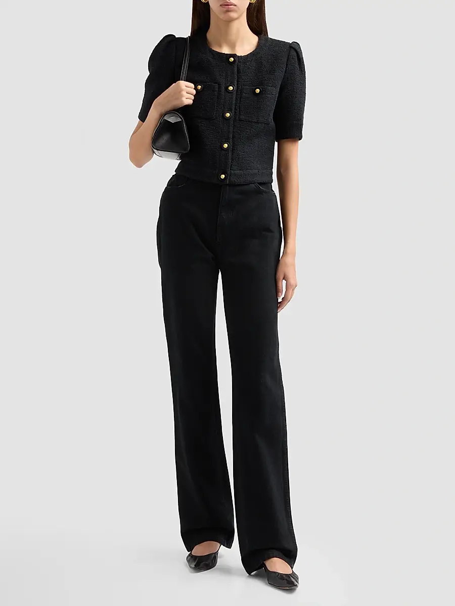 L'Agence Women's Allegra Cotton-Blend Cropped Jacket | Thumbnail 2 L'Agence Women's Allegra Cotton-Blend Cropped Jacket | Thumbnail 2