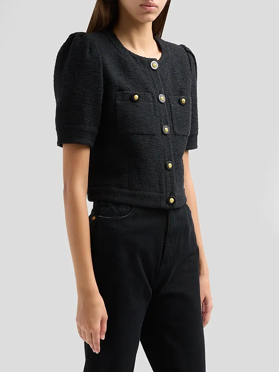 L'Agence Women's Allegra Cotton-Blend Cropped Jacket | Thumbnail 4 L'Agence Women's Allegra Cotton-Blend Cropped Jacket | Thumbnail 4