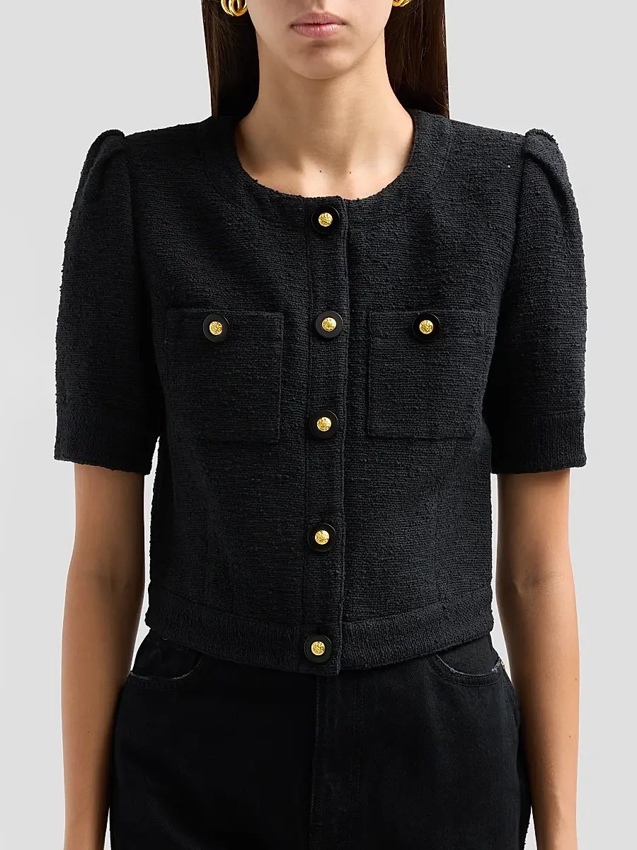 L'Agence Women's Allegra Cotton-Blend Cropped Jacket | Thumbnail 5 L'Agence Women's Allegra Cotton-Blend Cropped Jacket | Thumbnail 5