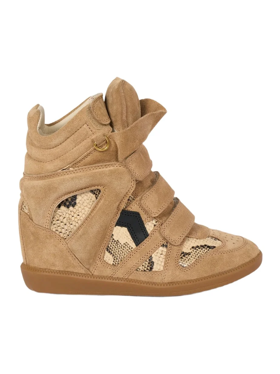 Women's Bekett Ring 50MM Suede & Snake-Embossed Leather High-Top Sneakers Women's Bekett Ring 50MM Suede & Snake-Embossed Leather High-Top Sneakers