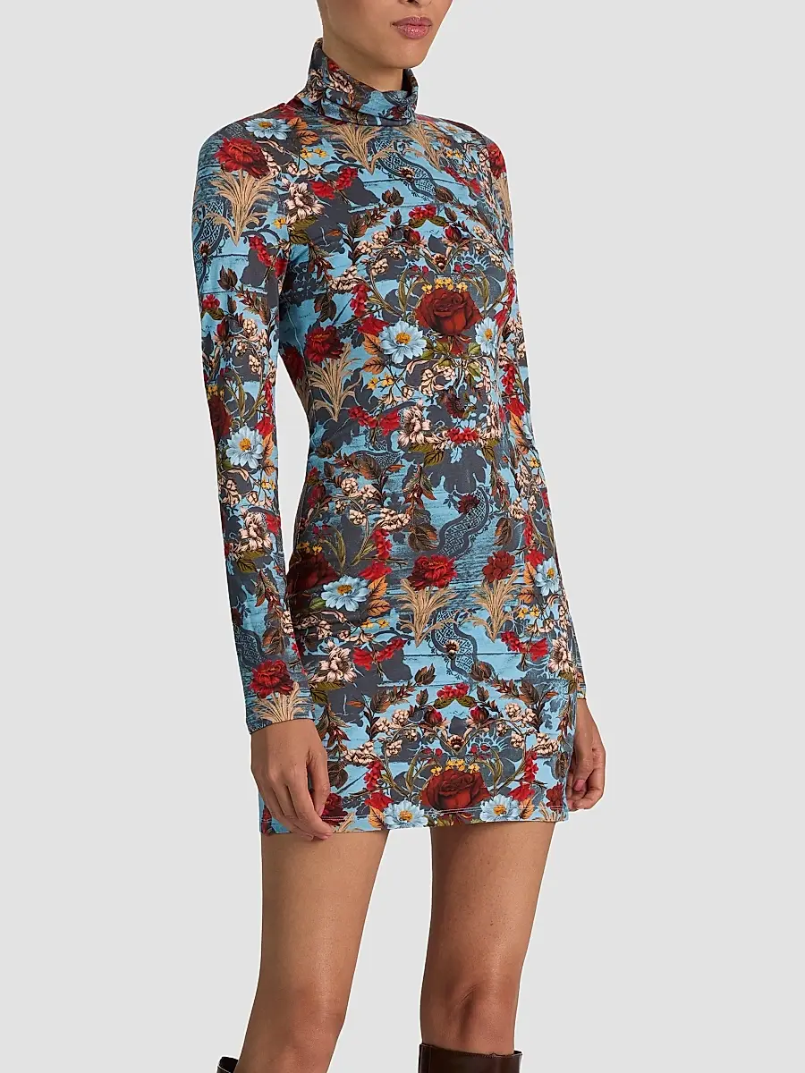 Alice + Olivia Women's Delora Printed Body-Con Mini Dress | Thumbnail 6 Alice + Olivia Women's Delora Printed Body-Con Mini Dress | Thumbnail 6