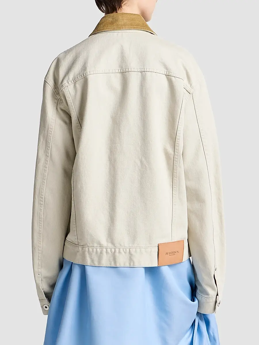 JW Anderson Women's Corduroy Collar Denim Jacket | Thumbnail 3 JW Anderson Women's Corduroy Collar Denim Jacket | Thumbnail 3
