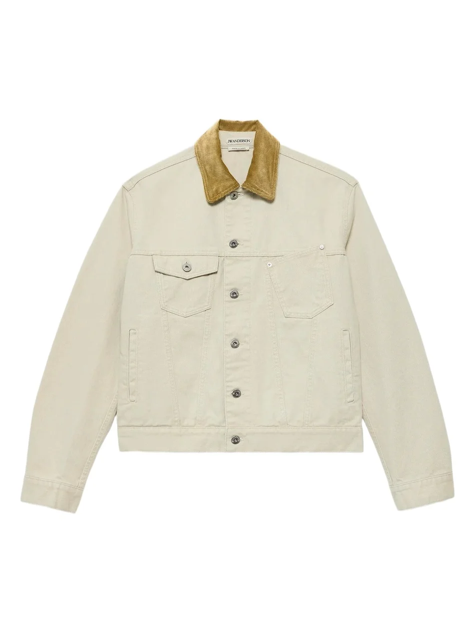 Women's Corduroy Collar Denim Jacket
